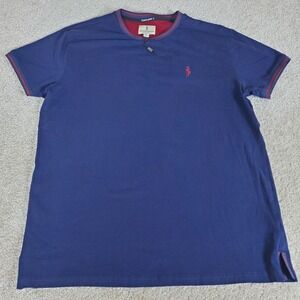 Scott James Pullover Tshirt Men's L Navy Blue Short Sleeve NWOTGS